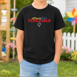 Pretty Oremos Por Venezuela Religious Rosary Kids T-Shirt