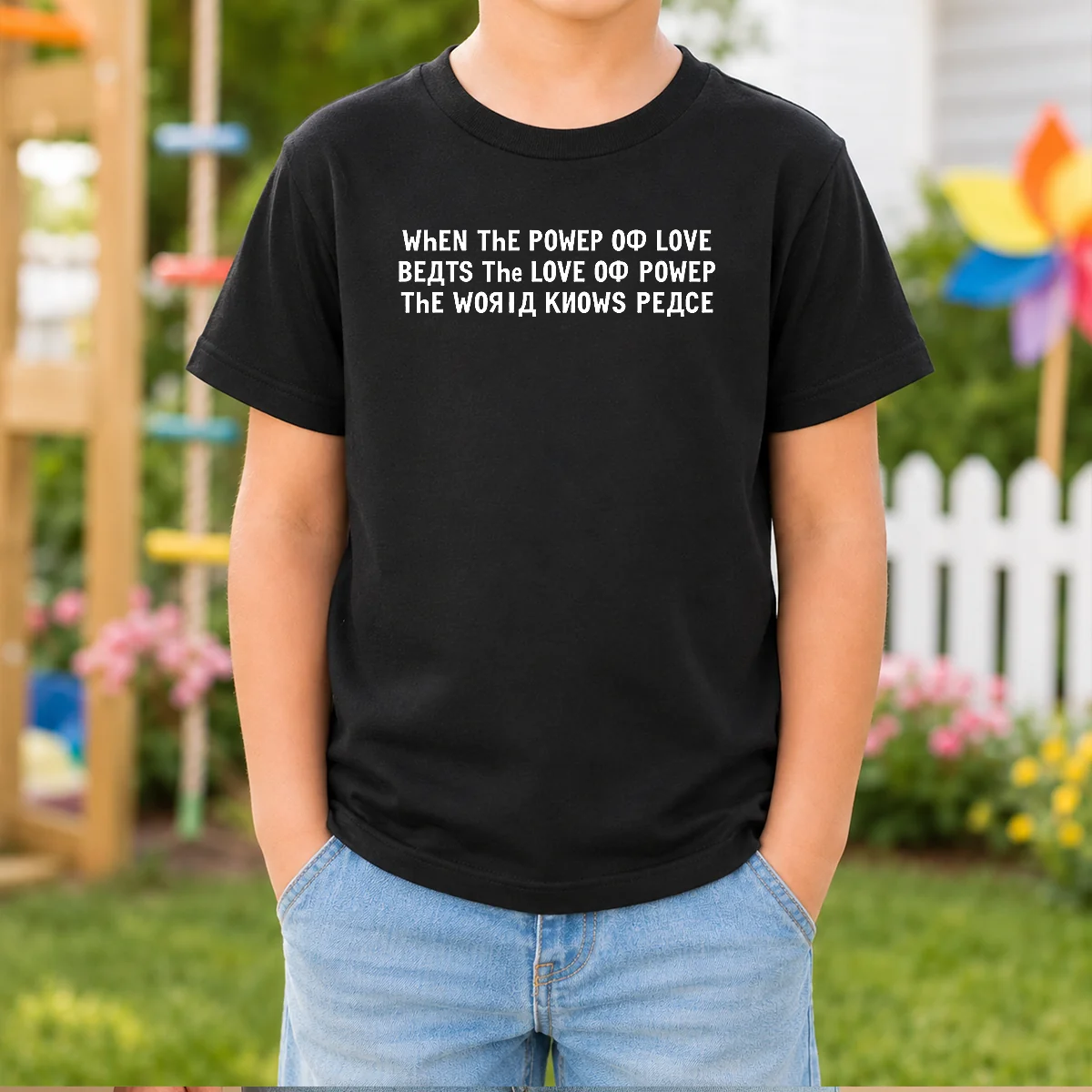 Pretty Power Of Love Kids T-Shirt