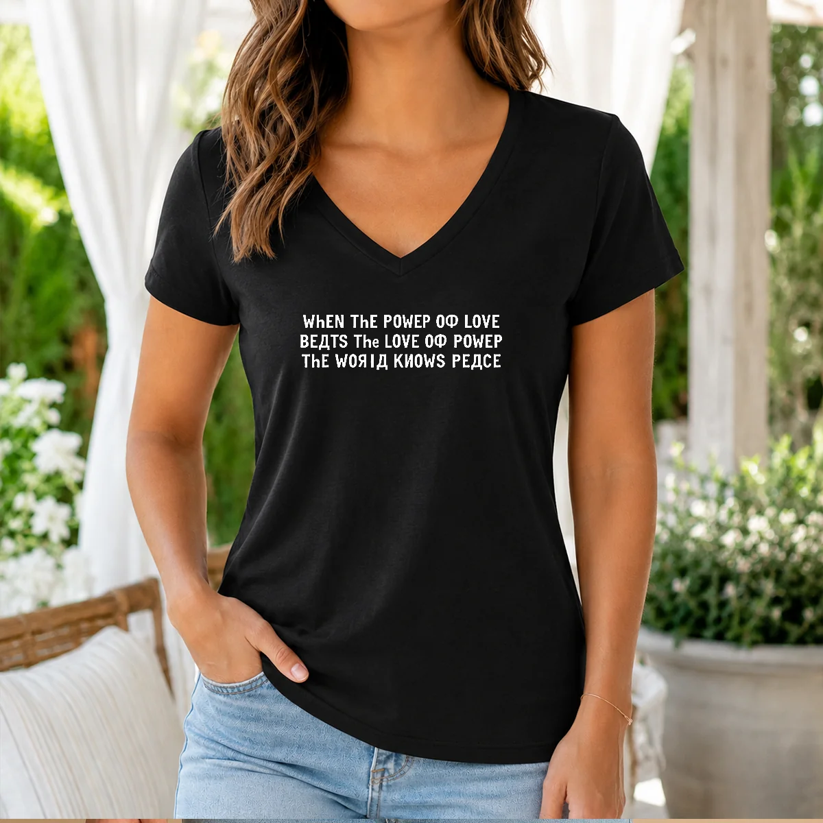 Pretty Power Of Love V-Neck Shirt Pretty Power Of Love V-Neck Shirt