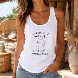 Pretty Short Maybe Caked Up Absolutely Cat Tank Top