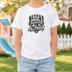Pretty Takas World Characters Passion Stencil Shirt For Anime Kids T-Shirt