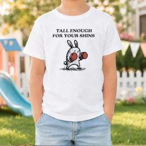 Pretty Tall Enough For Your Shins Boxing Rabbit Kids T-Shirt