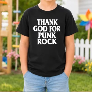 Pretty Thank God For Punk Rock Music Lover Band Kids T-Shirt