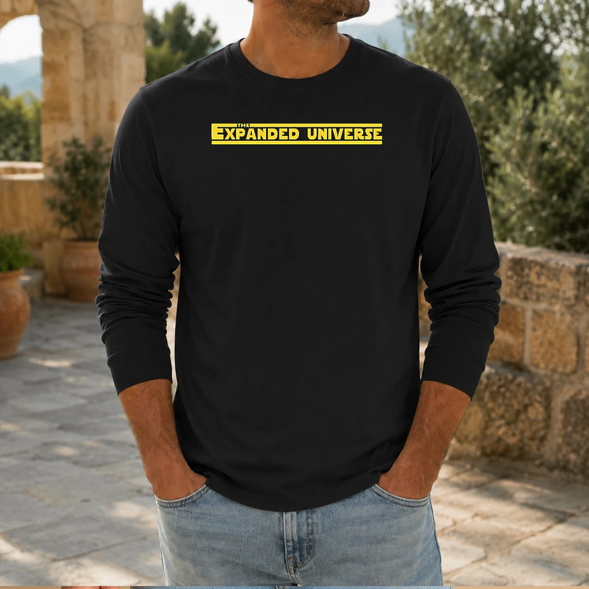 Pretty The Expanded Universe Star Wars Legends long sleeve shirt with detailed graphic print on front