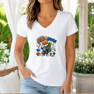 Top Back To School Fashion Fox V-Neck Shirt