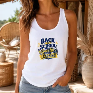 Top Back To School Gear Up For Learning Retro Distressed Tank Top