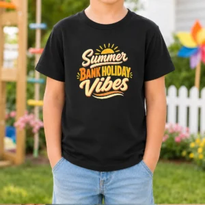 Top Summer Bank Holiday Cozy Typography Family Gatheri Kids T-Shirt