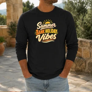 Top Summer Bank Holiday Cozy Typography Family Gatheri Long Sleeve Shirt